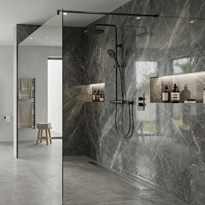 Douche design après remplacement de la baignoire